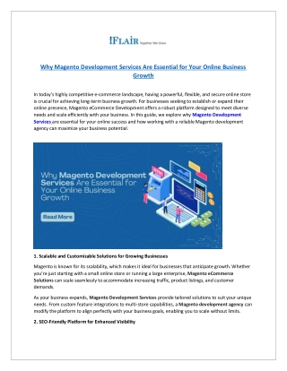 why magento development services are essential