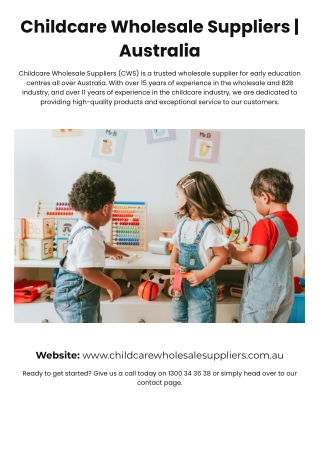 Trusted wholesale supplier | Childcare Wholesale Suppliers