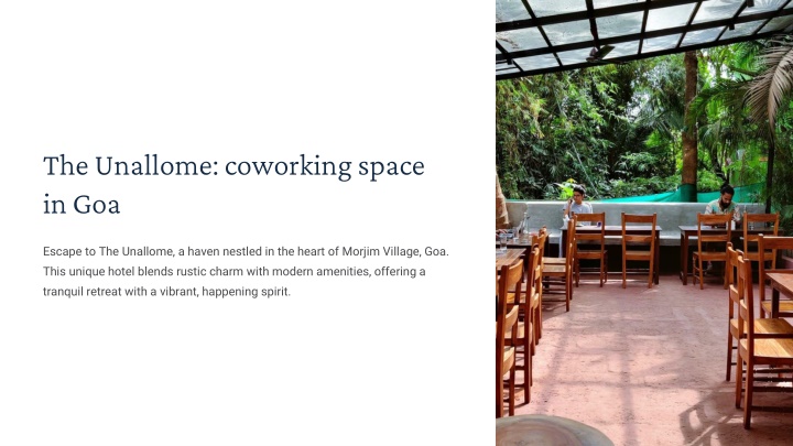 the unallome coworking space in goa