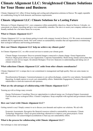 climate alignment llc straightened climate