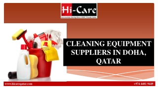 CLEANING EQUIPMENT SUPPLIERS IN DOHA, QATAR