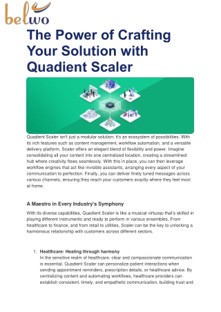 The Power of Crafting Your Solution with Quadient Scaler