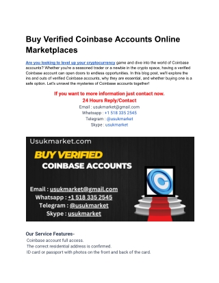 Buy Verified Coinbase Accounts Online Marketplaces (3)