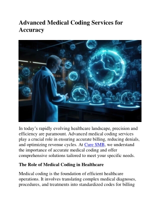advanced medical coding services for accuracy