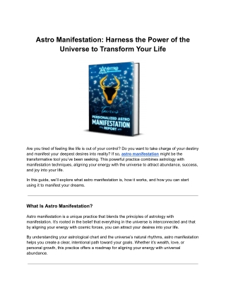 astro manifestation harness the power