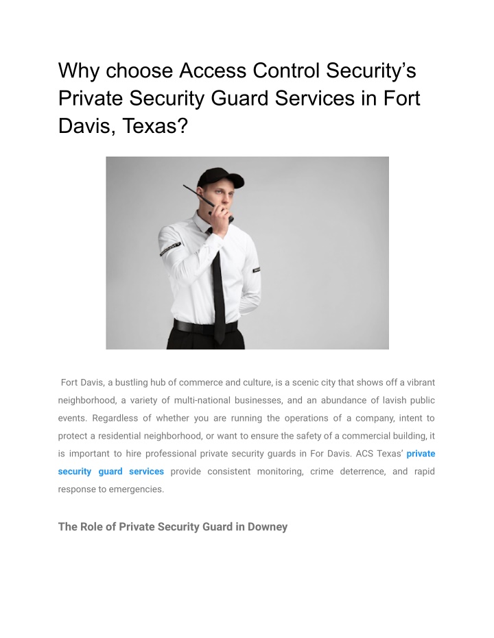 why choose access control security s private