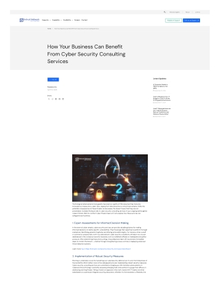 How Your Business Can Benefit From Cyber Security Consulting Services