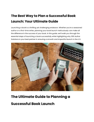 The Best Way to Plan a Successful Book Launch_ Your Ultimate Guide