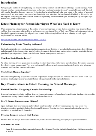 Estate Planning for Second Marriages: What You Need to Know