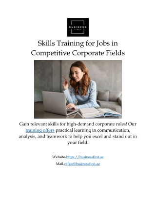 skills training for jobs in competitive corporate