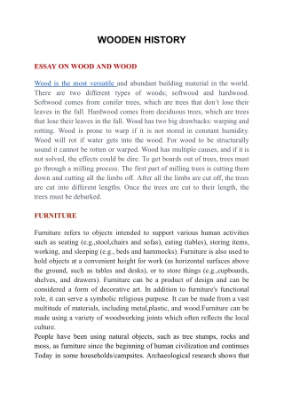 wooden history
