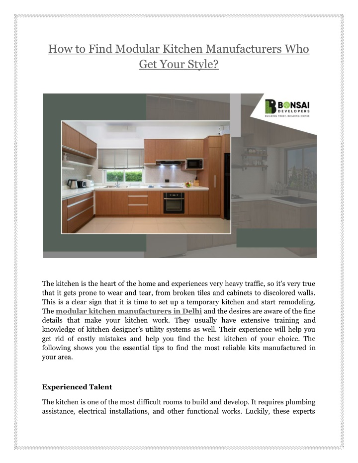 how to find modular kitchen manufacturers