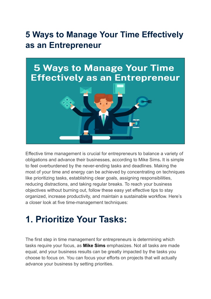 5 ways to manage your time effectively