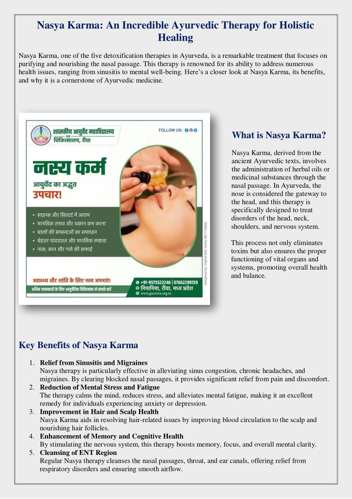 nasya karma an incredible ayurvedic therapy