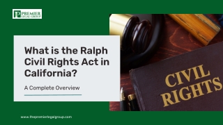 What is the Ralph Civil Rights Act in California?