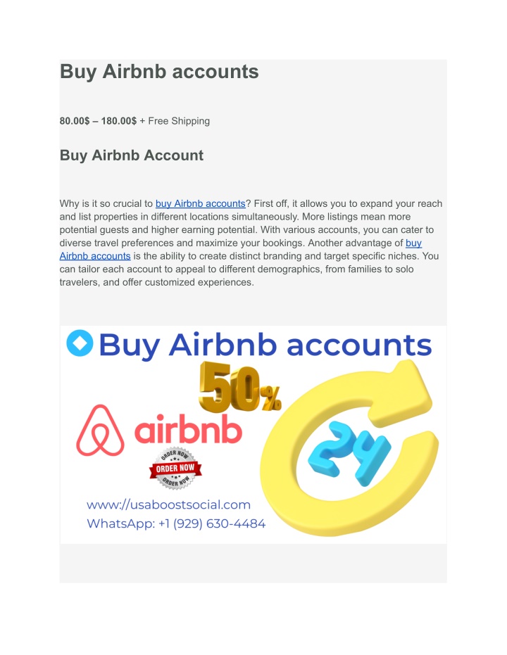 buy airbnb accounts