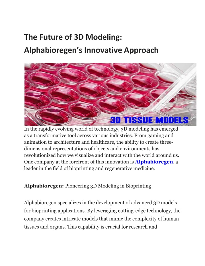 the future of 3d modeling alphabior egen