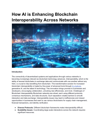 how ai is enhancing blockchain interoperability