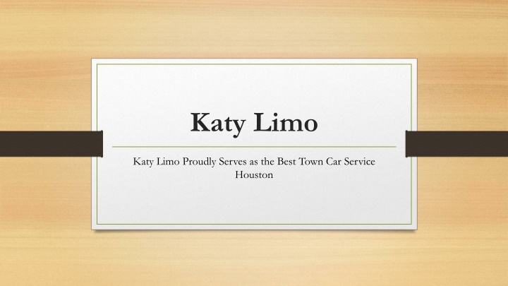 katy limo