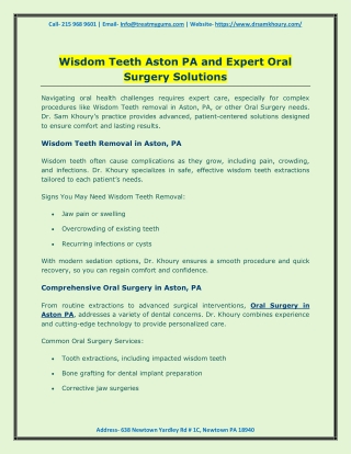 Expert Oral Surgery Solutions