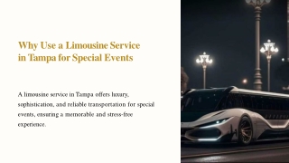 Choose a Limousine Service in Tampa for Special Events