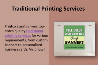 Traditional Printing Services
