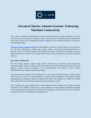advanced marine antenna systems enhancing
