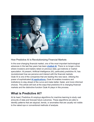 how predictive ai is revolutionizing financial