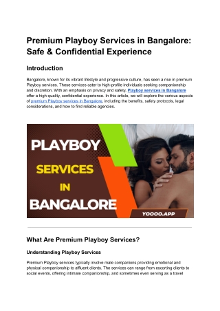 Call Boy Job in Bangalore: Safe,  Confidential, and Lucrative Opportunities