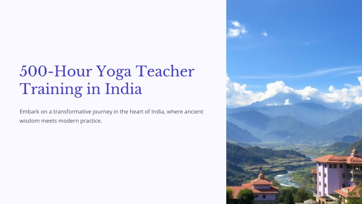 500 hour yoga teacher training in india