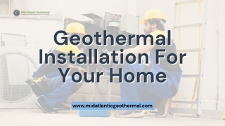 geothermal geothermal installation