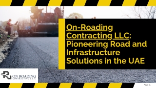On-Roading Contracting LLC Pioneering Road and Infrastructure Solutions in the UAE