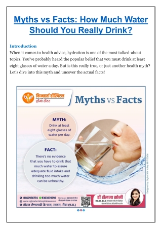 Myths vs Facts - Vighnharta Hospital