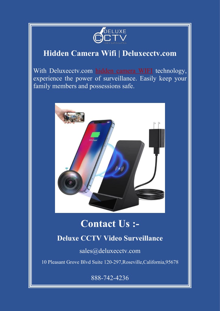 hidden camera wifi deluxecctv com