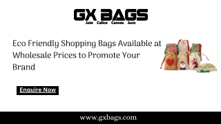 Eco Friendly Shopping Bags Available at Wholesale Prices to Promote Your Brand