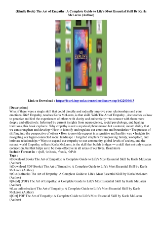 [Ebook Download] The Art of Empathy: A Complete Guide to Life's Most Essential S