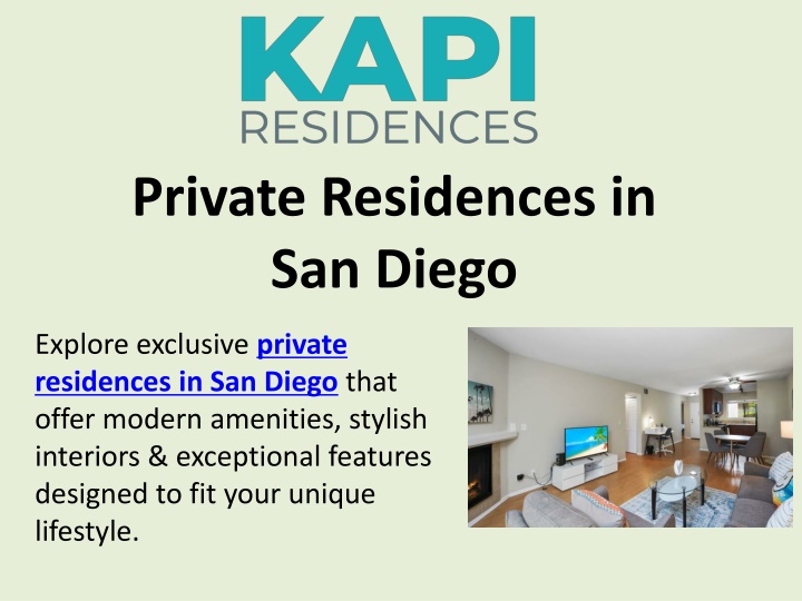 private residences in san diego