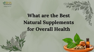 what are the best natural supplements for overall