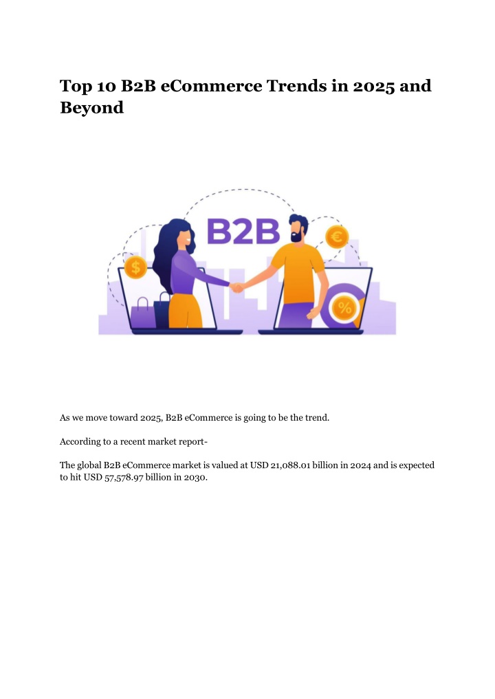 top 10 b2b ecommerce trends in 2025 and beyond