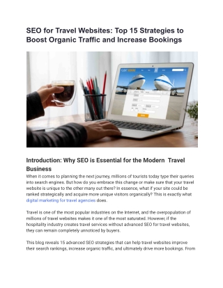 SEO for Travel Websites_ Top 15 Strategies to Boost Organic Traffic and Increase Bookings