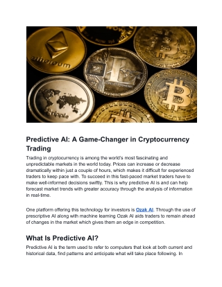 predictive ai a game changer in cryptocurrency