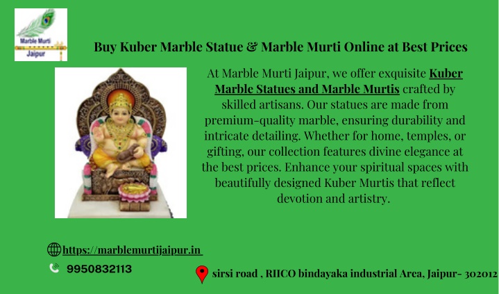 buy kuber marble statue marble murti online