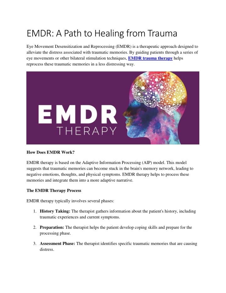 emdr a path to healing from trauma