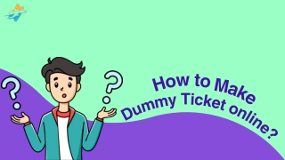 how to book dummy flight ticket online?