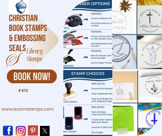 Christian Book Stamps & Embossing Seals - Library Stamps