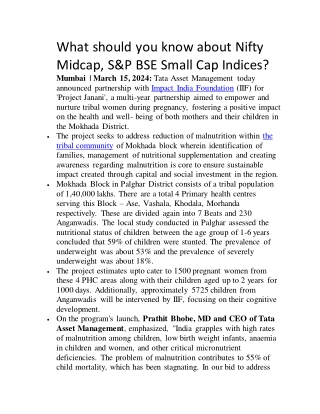 What should you know about Nifty Midcap, S&P BSE Small Cap Indices?