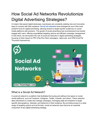 how social ad networks revolutionize digital