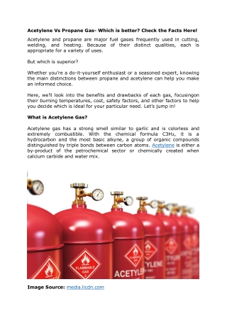 acetylene vs propane gas which is better check