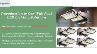 Introduction to Our Wall Pack LED Lighting Solutions