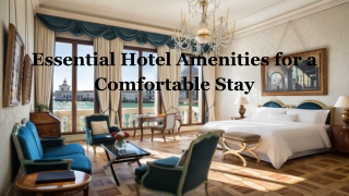 Essential Hotel Amenities for a Comfortable Stay